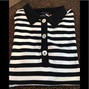 Great substantial knit polo style top, Banana Republic.
